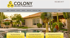 Desktop Screenshot of colonypropertymanagement.com